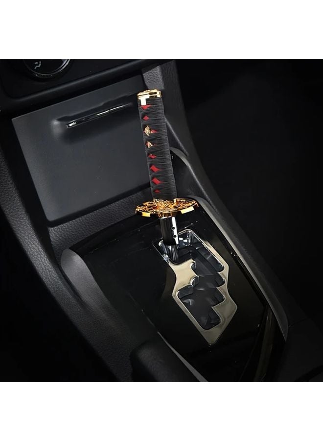 Blue Universal Dust Cover Shift Knob Collar Adapters With 200MM JDM Katana Samurai Sword Gear Lever - Image 3
